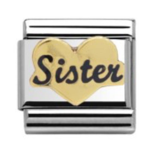 Gold Sister Charm