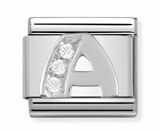 Silver Initial A Charm