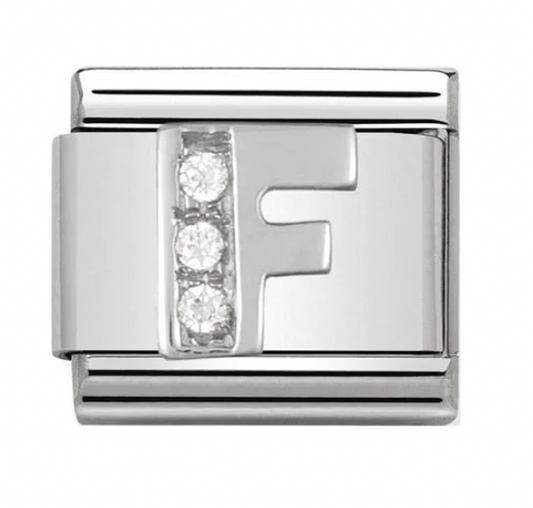 Silver Initial F Charm