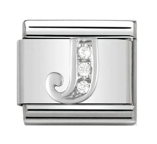 Silver Initial J Charm