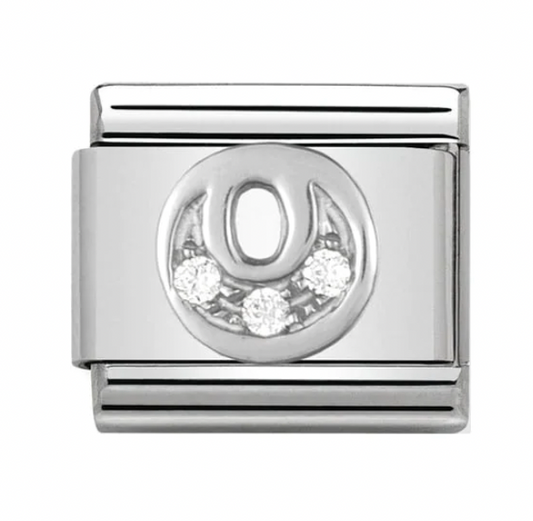 Silver Initial O Charm