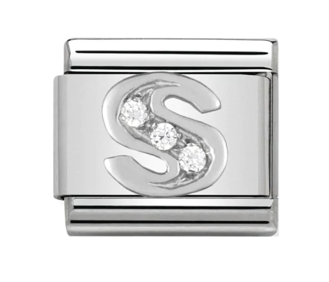 Silver Initial S Charm