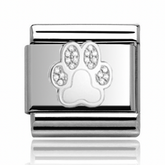 Silver Paw Print Charm