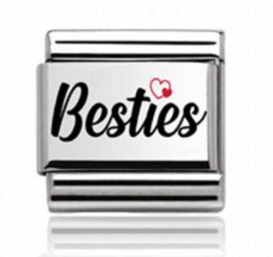 Silver Besties Charm