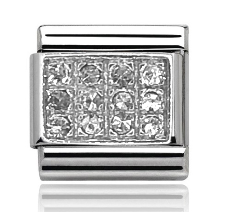 Silver Pave Charm